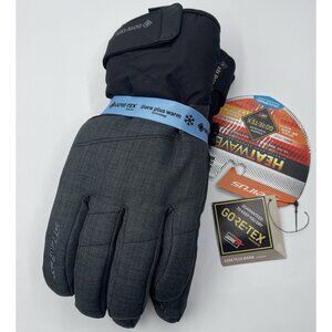 Seirus Gloves Goretex Mens Size Medium Grey And Black Heat Wave